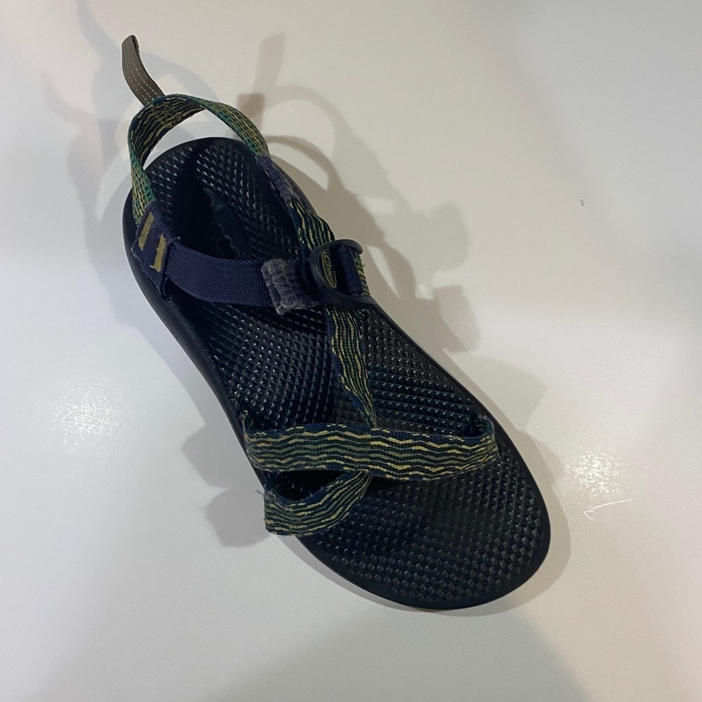 Chaco Z1 Eco Tread Unisex Sandals- Women's 9/Men's 8- Blue/Green/Yellow - Picture 10 of 15